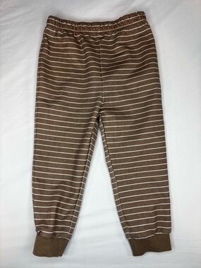 Kids Brown Stripe Jogger Pants - Cozy Everyday Bottoms